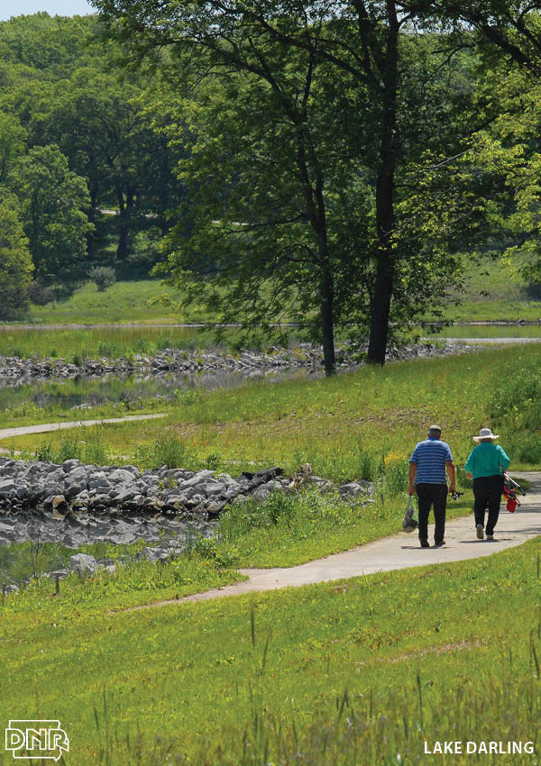 A new fishing trail is one of many new features at a fully renovated Lake Darling State Park | Iowa DNR